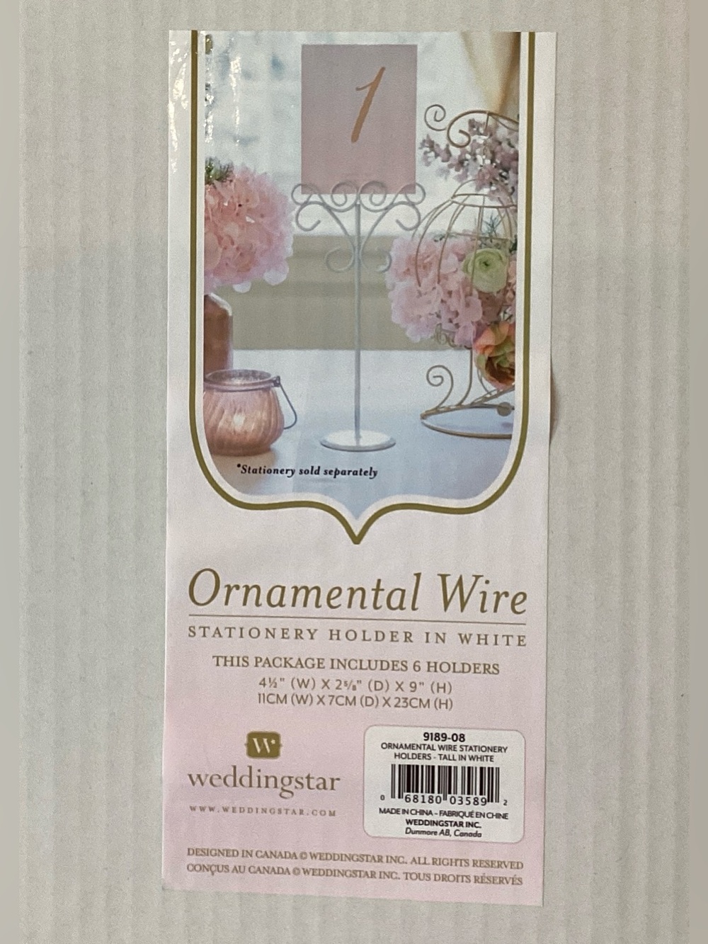 Ornamental White Wire TABLE Card Stands - 12 Stands included